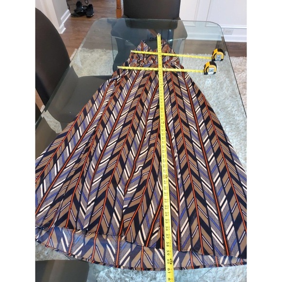 Multicolor Women's Polyester Halter Neck Sleeveless Casual Long Maxi Dress XS - Picture 12 of 12